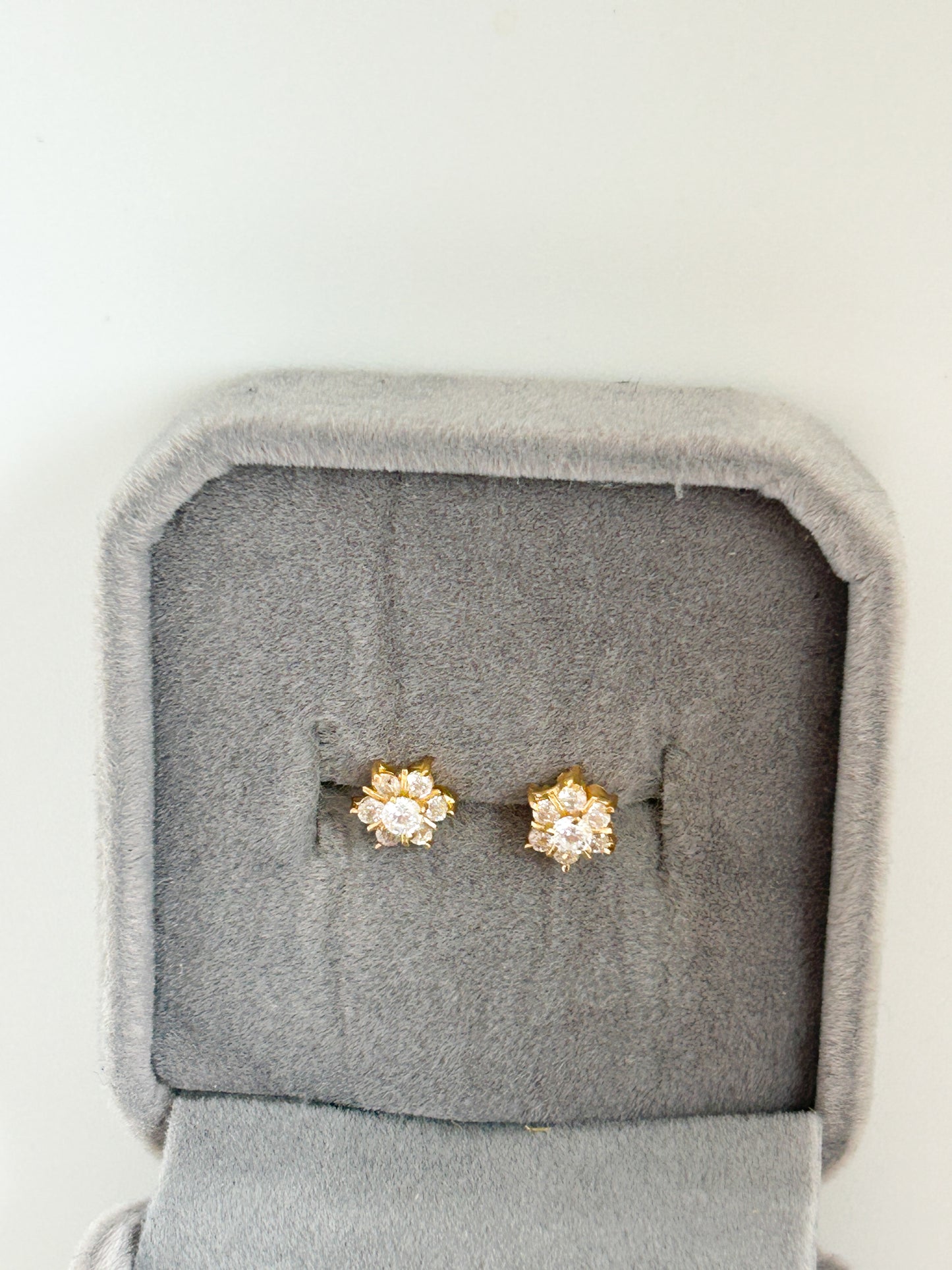 Zirconia Flowers Stud