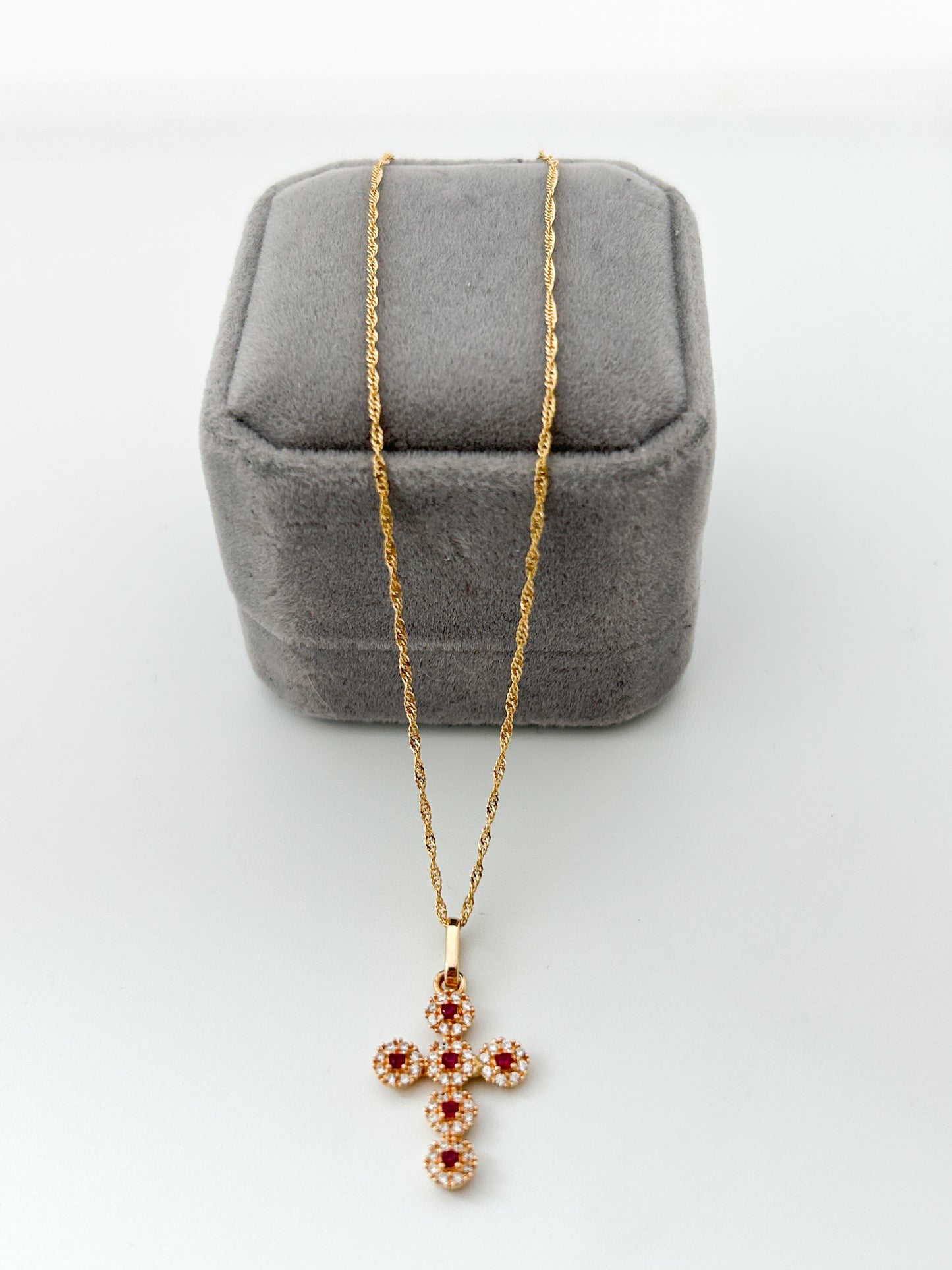 Zirconia Cross Necklace