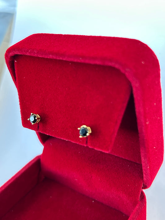 Black zirconia stud