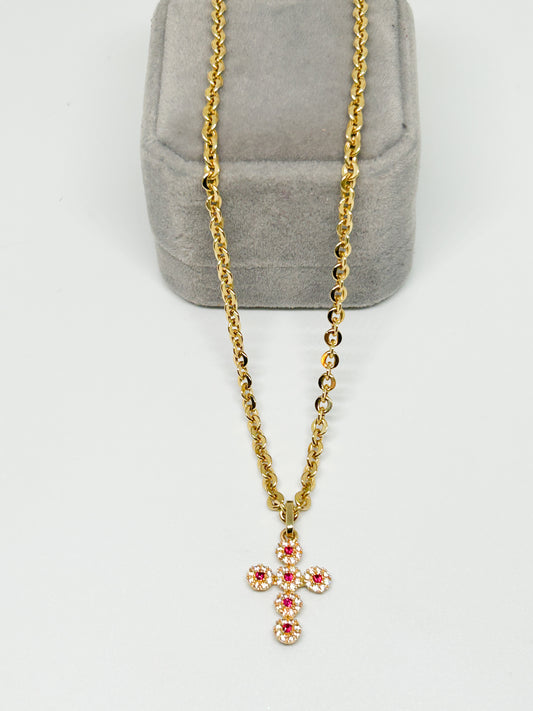 Zirconia Cross Necklace