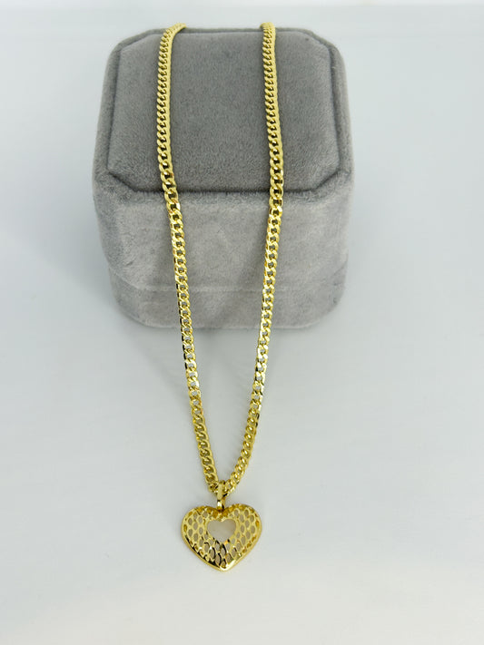 Heart Cuban Necklace
