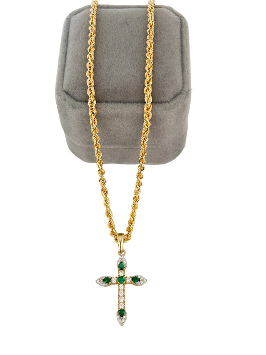 Zircon Cross Necklace