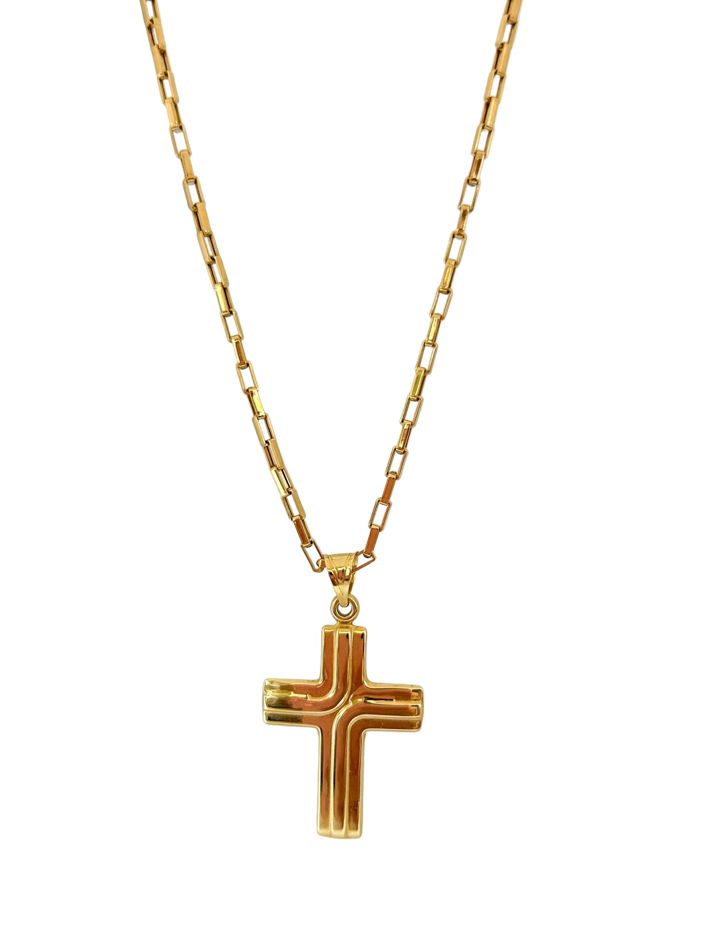 Cross Paper Clip Necklace