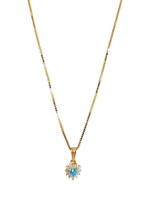 Zirconia Box Necklace