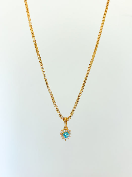 Blue Zirconia Necklace