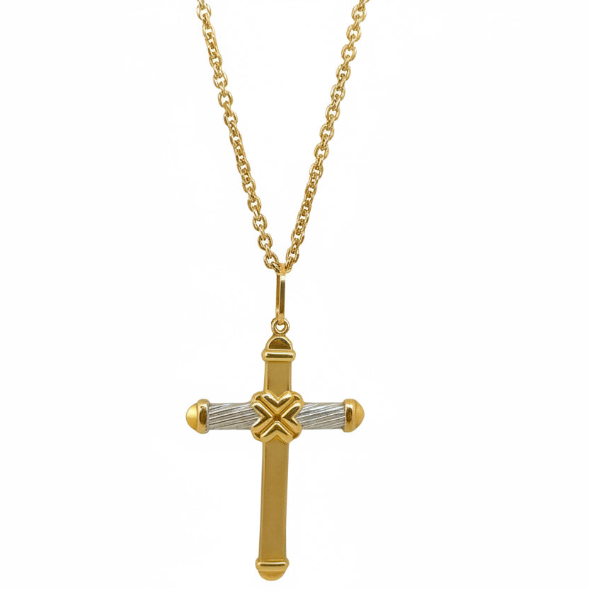 Bicolor Cross Necklace
