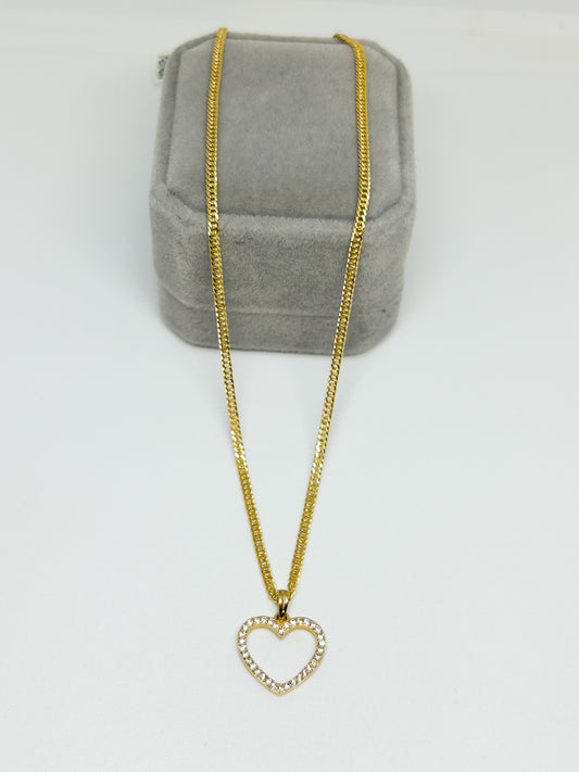 Heart Cuban Necklace