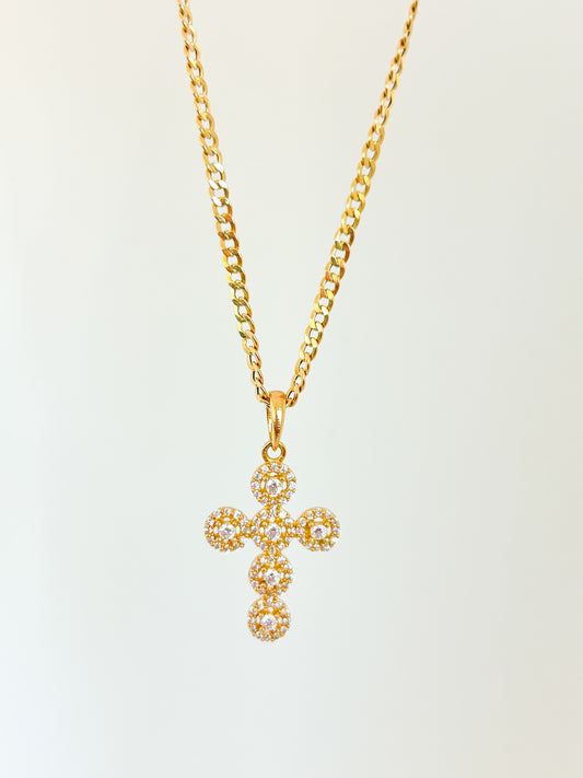 Zirconia Cross Necklace