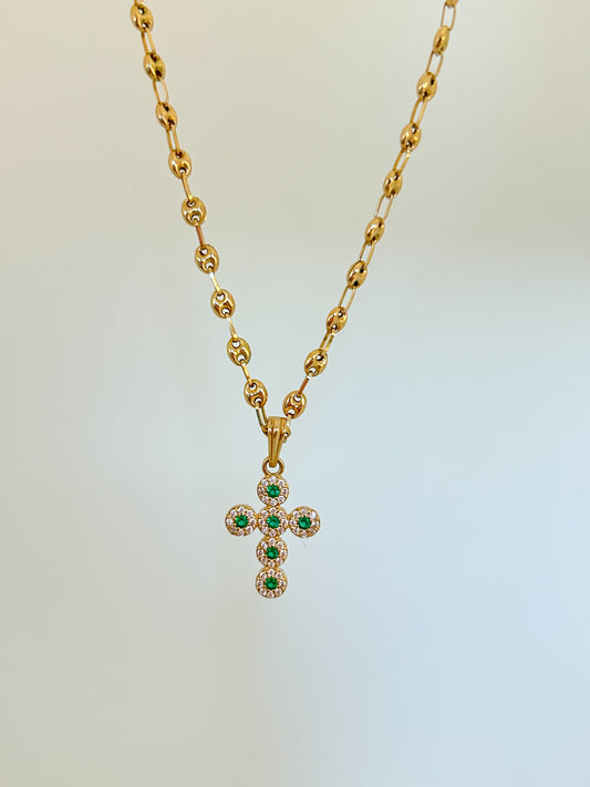 Zirconia Cross Necklace