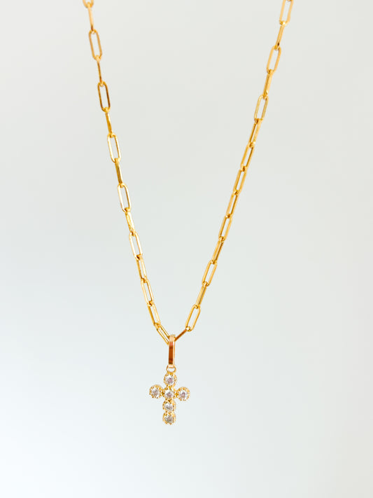 Zirconia Cross Necklace