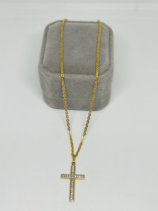 Zirconia Cross Necklace