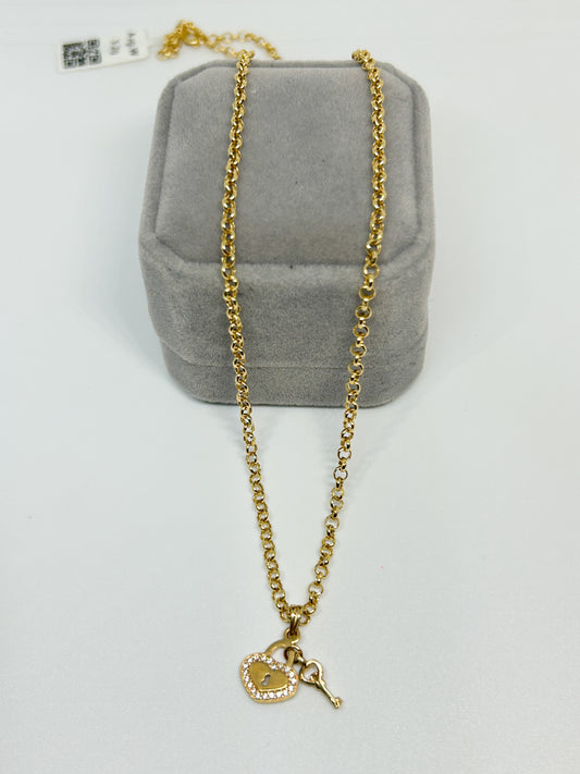 Heart and Key Necklace