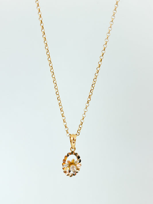 Tricolor Flower Necklace