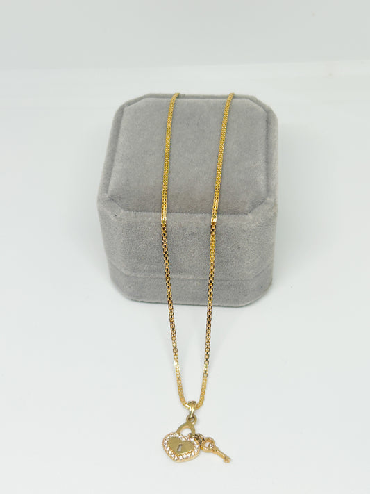 Heart and Key Necklace