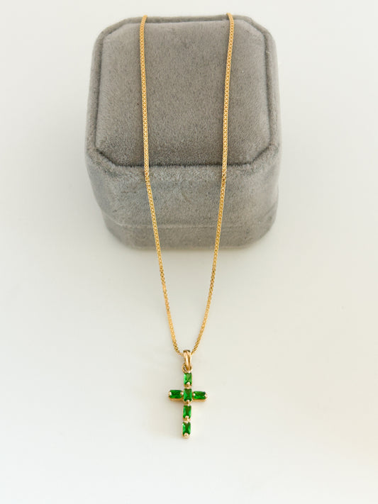 Zirconia Cross Necklace
